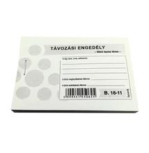 Nyomtatvány távozási engedély 50x2