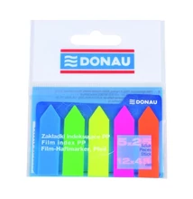 Oldaljelölő DONAU nyíl forma 12x45 mm PP vegyes neon szín 5x25 lap