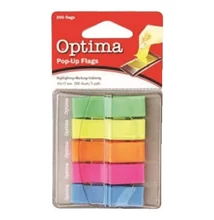 Oldaljelölő OPTIMA műanyag 5 színű 12x45 mm 5x40 lap