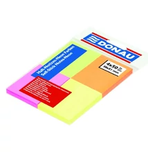 Öntapadós jegyzettömb DONAU 38x51 mm 4x50 lap vegyes neon színek