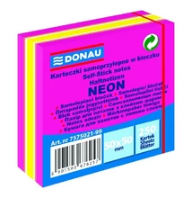 Öntapadós jegyzettömb DONAU 50x50 mm 250 lap vegyes neon színek rózsaszín