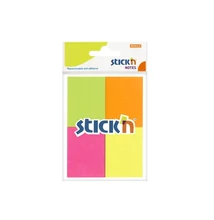 Öntapadós jegyzettömb STICK`N 38x51mm neon mix 4x50 lap