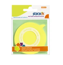 Öntapadós jegyzettömb STICK`N 70x70mm 360°-ban Öntapadós szövegbuborék forma sárga 50 lap