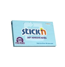 Öntapadós jegyzettömb STICK`N 76x127mm 360°-ban tapadó kék 100 lap