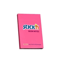 Öntapadós jegyzettömb STICK`N 76x51mm neon pink 100 lap