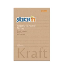 Öntapadós jegyzettömb STICK`N Kraft notes 150x101mm újrahasznosított natúr barna 100 lap