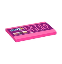 Öntapadós jegyzettömb STICK`N extra erős 76x127mm neon rózsaszín 90 lap