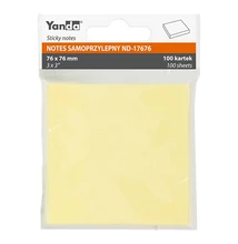 Öntapadós jegyzettömb YANDA 76x76 mm 100 lap sárga