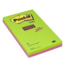 Öntapadós jegyzettömb 3M Post-it 584SS 125x200mm Super Sticky vonalas 100 lap
