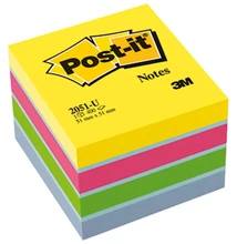 Öntapadós jegyzettömb 3M Post-it LP2051U 51x51mm mini kocka ultra színek 400 lap