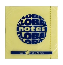 Öntapadós jegyzettömb GLOBAL Notes 3654-01 75x75mm sárga 100 lap