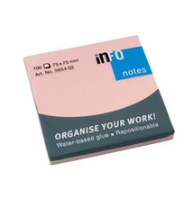 Öntapadós jegyzettömb GLOBAL Notes 5654-02 75x75mm pasztell pink 100 lapos