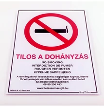 Piktogram Tilos a dohányzás 25x35 cm
