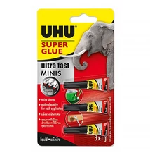 Pillanatragasztó UHU Super Glue Mini 1 gr 3 darabos