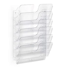 Prospektustartó DURABLE Flexiplus A/4 fekvő fali 6 részes átlátszó