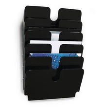 Prospektustartó DURABLE Flexiplus A/4 fekvő fali 6 részes fekete