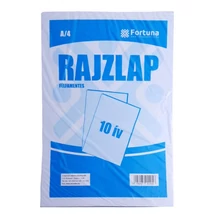 Rajzlap félfamentes FORTUNA A/4 10 lapos