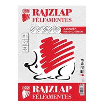 Rajzlap ICO Süni A/4 120 g félfamentes 20 lapos