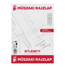 Rajzlap műszaki ICO Student A/4 20 lapos