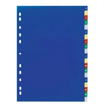 Regiszter DURABLE műanyag A/4 1-20 számos-színes