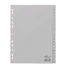 Regiszter DURABLE műanyag nyomtatott A/4 A-Z 20 részes szürke