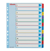 Regiszter ESSELTE A/4 maxi laminált karton újraírható 1-12