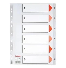 Regiszter ESSELTE A/4 műanyag 1-6 szürke