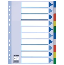 Regiszter ESSELTE A/4 műanyag 10 részes