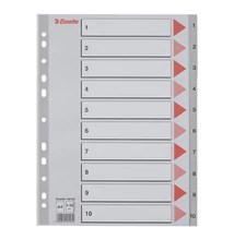 Regiszter ESSELTE A/4 műanyag 1-10