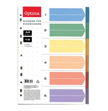 Regiszter OPTIMA A/4 műanyag 6 színű