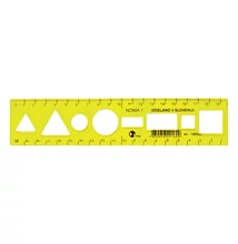 Sablon vonalzó OPTIMA fluor 20cm