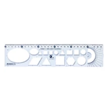 Sablon vonalzó OPTIMA kék 30cm