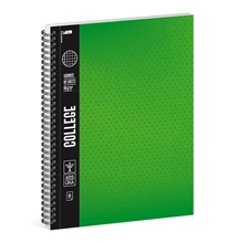 Spirálfüzet kockás ARS UNA College A/4 80 lapos zöld