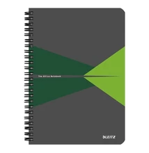 Spirálfüzet vonalas LEITZ Office A/5 90 lapos karton borítóval zöld