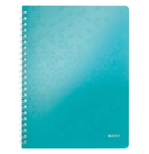 Spirálfüzet vonalas LEITZ Wow A/4 80 lapos jégkék