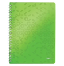 Spirálfüzet vonalas LEITZ Wow A/4 80 lapos zöld