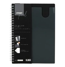 Spirálfüzet kockás STREET Pad A/4 80 lapos fekete