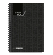 Spirálfüzet kockás STREET Pad A/5 100 lapos fekete