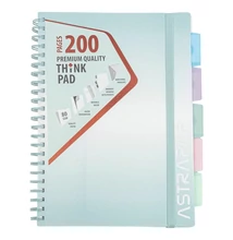Spirálfüzet kockás ASTRA PAP A/4 100 lapos perforált színregiszteres Ombre Pasztell