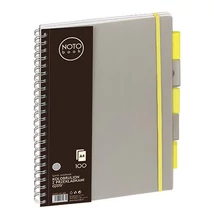 Spirálfüzet kockás GRAND A/4 100 lapos regiszteres szürke