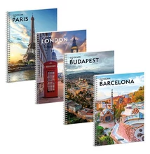 Spirálfüzet sima ARS UNA Cityscape A/4 60 lapos