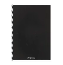 Spirálfüzet vonalas FORTUNA Monocolor A/4 70 lapos fekete