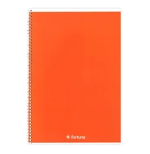 Spirálfüzet vonalas FORTUNA Monocolor A/4 70 lapos narancssárga