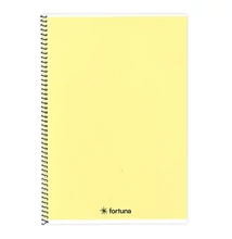 Spirálfüzet vonalas FORTUNA Monocolor A/4 70 lapos pasztell sárga