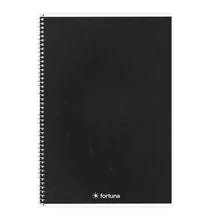 Spirálfüzet vonalas FORTUNA Monocolor A/5 70 lapos fekete