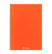 Spirálfüzet vonalas FORTUNA Monocolor A/5 70 lapos narancssárga