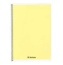 Spirálfüzet vonalas FORTUNA Monocolor A/5 70 lapos pasztell sárga