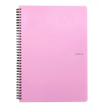 Spirálfüzet vonalas PASTELINI A/4 60 lapos pink