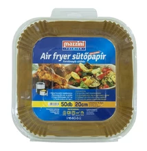 Sütőpapír forró levegős sütőhöz MAZZINI szögletes 4,5 cm magas 20cm 50 darabos