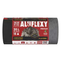 Szemeteszsák ALUFIX 35L 28 mikronos aluflexy fekete 15 darabos